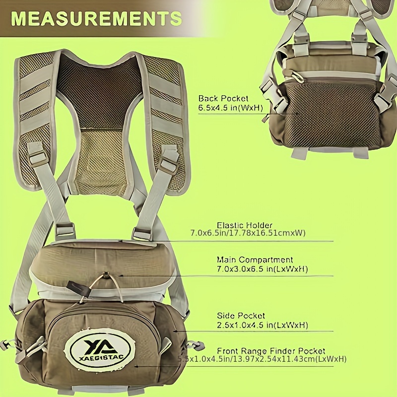 

Lightweight Case For Hunting And Shooting, Comfortable Chest Pack With Adjustable Strap, Gifts For Men, Stocking Stuffers