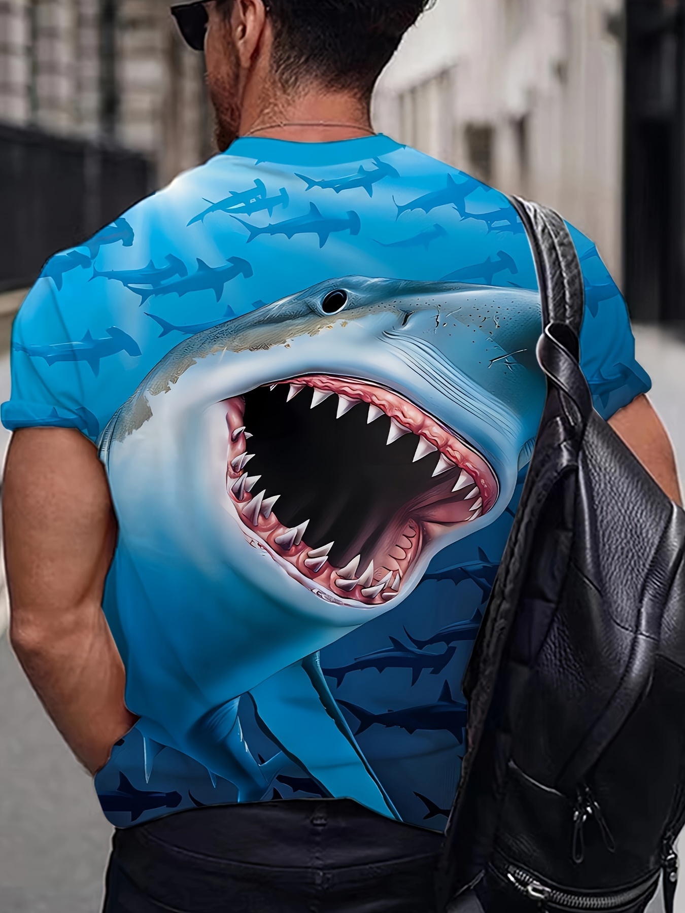Fashion Shark 3D Printed T Shirt Men Women Go On Holiday Fishing T