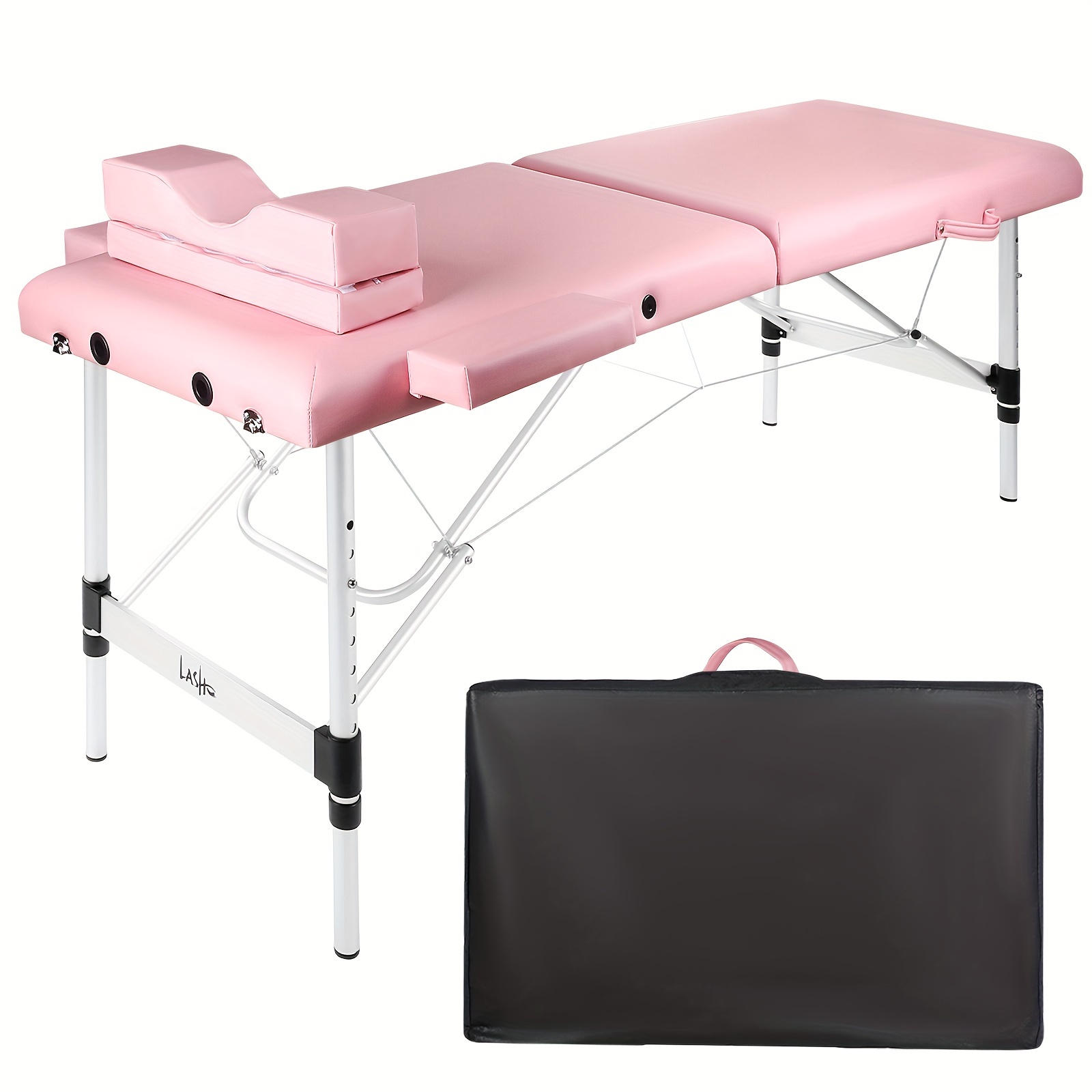 

Lash Bed For Lash Extensions Portable Lash Bed Massage Table With Eyelash Pillow Esthetician Bed Salon Table Spa Table Spa Bed Height Adjustable Waterproof Aluminum Frame (pink)