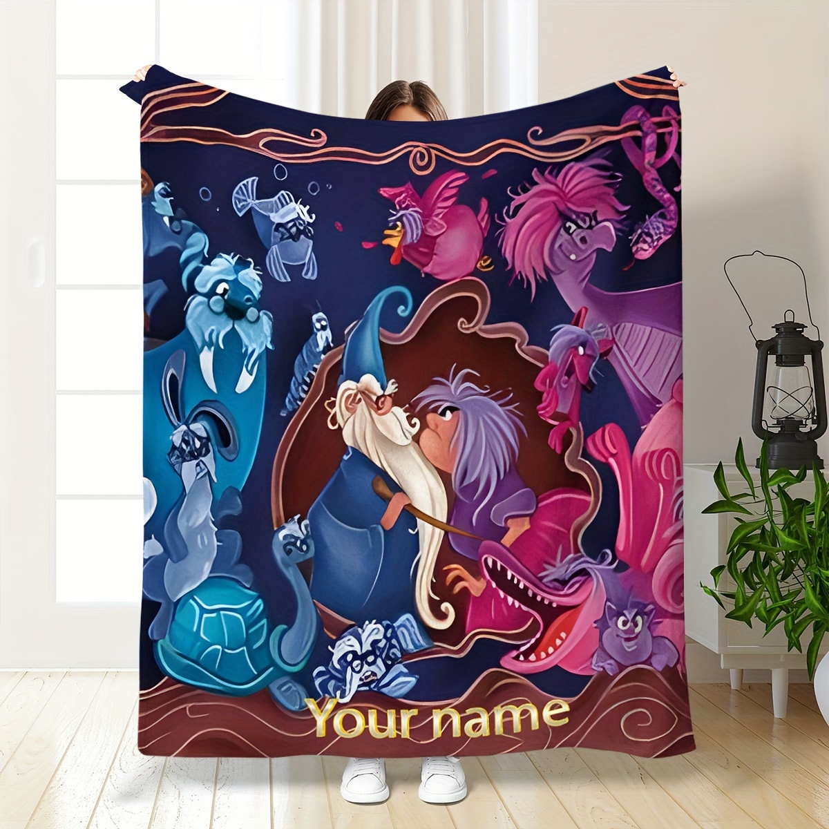 

Couverture de en polyester personnalisable à thème d'anime - Style contemporain, confort pour toutes les , personnalisé avec votre nom ou , idéal pour les en et cadeau de anniversaire