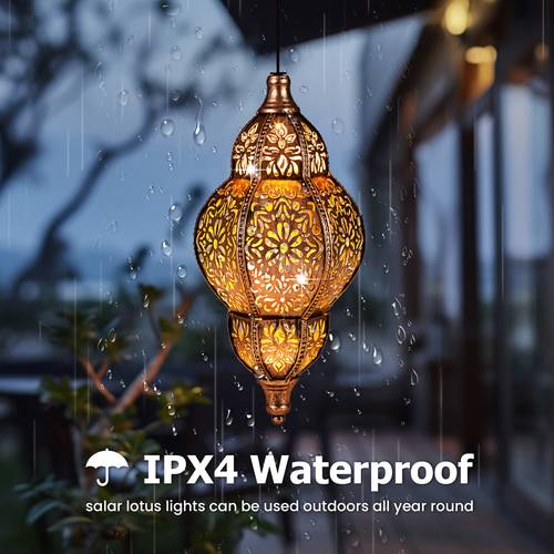 28 3 inch outdoor hanging hollow projector solar lamp garden decor for lawn patio deck pathway porch easter christmas present