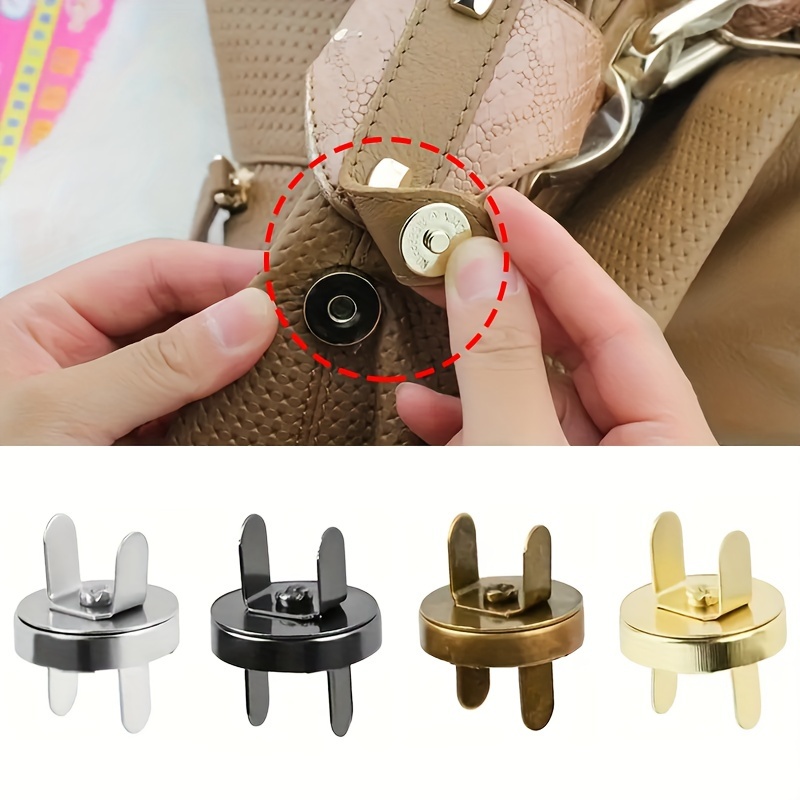 

Magnetic Snap Accessories For Bags, Including 4 Pairs, 8 Pairs, 10 Pairs, And 12 Pairs Of Magnetic Buttons And Hidden Fasteners.