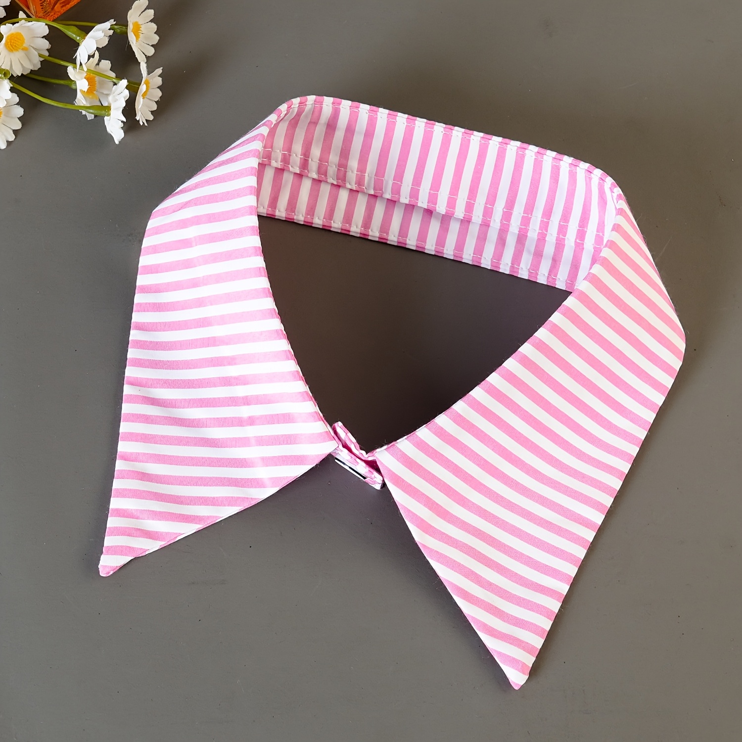 TEMU Women's Fashion Decorative Chiffon Detachable Bow Tie Collar, Versatile Shirt Collar Bow Tie