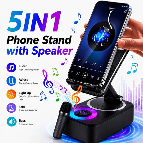 new portable wireless speaker with mobile phone stand outdoor wireless speaker turtle box speaker 1200mah battery of time loud powerful including usb charging cable home car outdoor camping