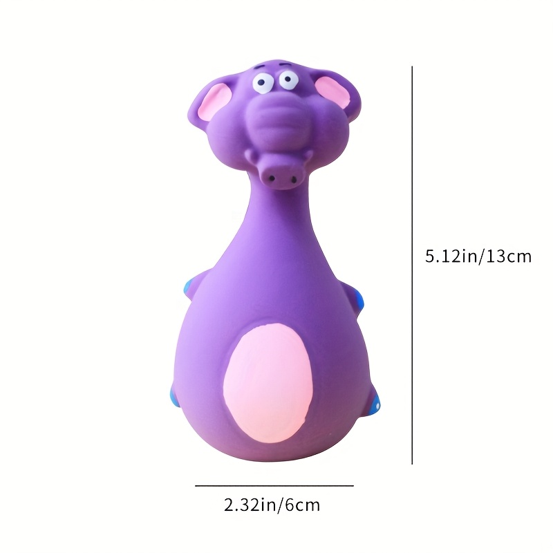 1 durable bite resistant squeaky toy cute cartoon dog chew toy with bone shape vibrant colors durable details for   training     fun without battery Product details 4