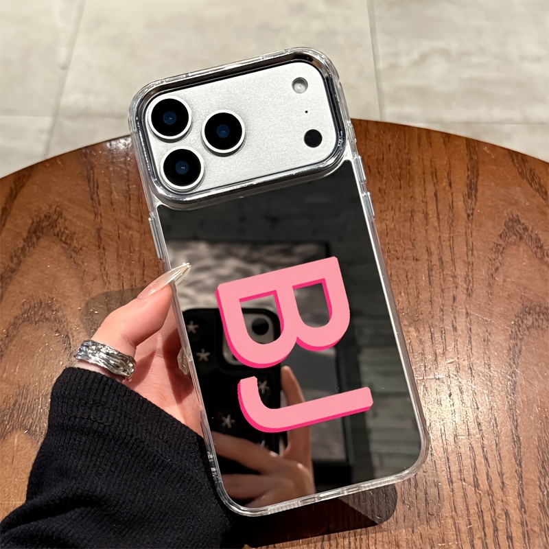 TEMU Phone Case: Personalized Initial Diy Custom Phone Case, Suitable For Iphone 17/16/15/14/13/12/11 Pro Max, Fashionable Electroplated With Large