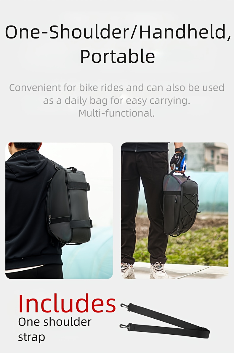 Bicycle Rear Rack Bag, Mountain Bike Camera Sling Bag, Shoulder Bag, Camel Bag, Hard Shell Waterproof Rear Cycling Bag
