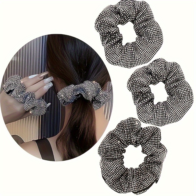 

Elegant Minimalist Fabric Scrunchie With - High-end Hair Tie For Women, Asian-inspired Hair Ring, Suitable For 14+, Birthday Festival Collection Single Piece