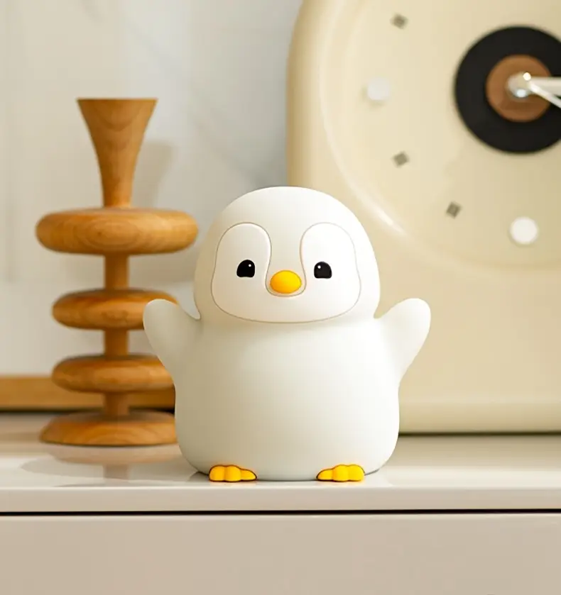 1pc penguin night light sleep companion bedside lamp with sensor christmas gift with data cable for bedroom living room dining table decoration holiday and birthday present Product details 0