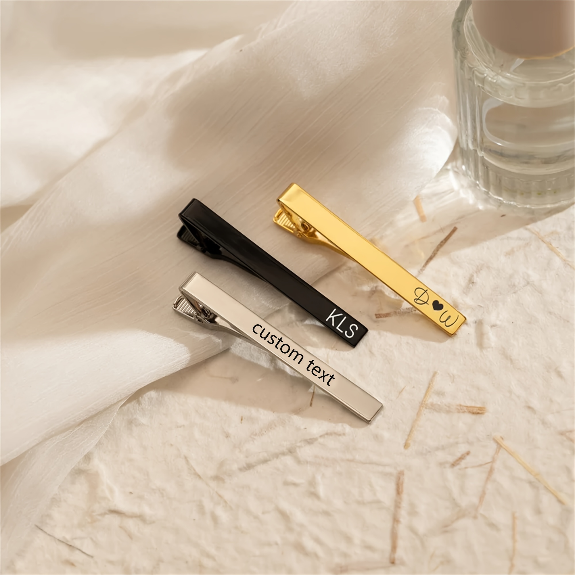 Customized Name Tie Clips, Unique Accessory for Daily Events