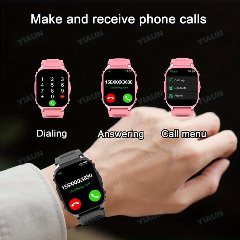 sporty multifunctional smartwatch with wireless calling outdoor hiking travel wear sports data tracking alarm clock prolonged sitting reminder metal body silicone strap   gift Product details 4