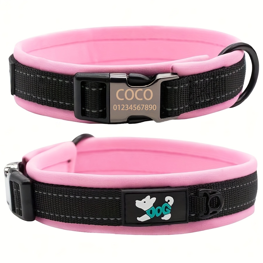 Personalisiertes Hundehalsband Verstellbar – Mit Graviertem Namensschild, Für Kleine Bis Große Hunde