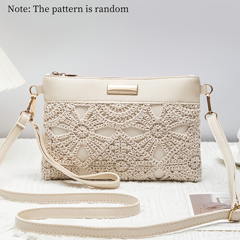 TEMU Women's Crossbody Bag, Elegant And Simple Small Square Bag, Ethnic Style Fashion Clutch, Casual Holiday Bag