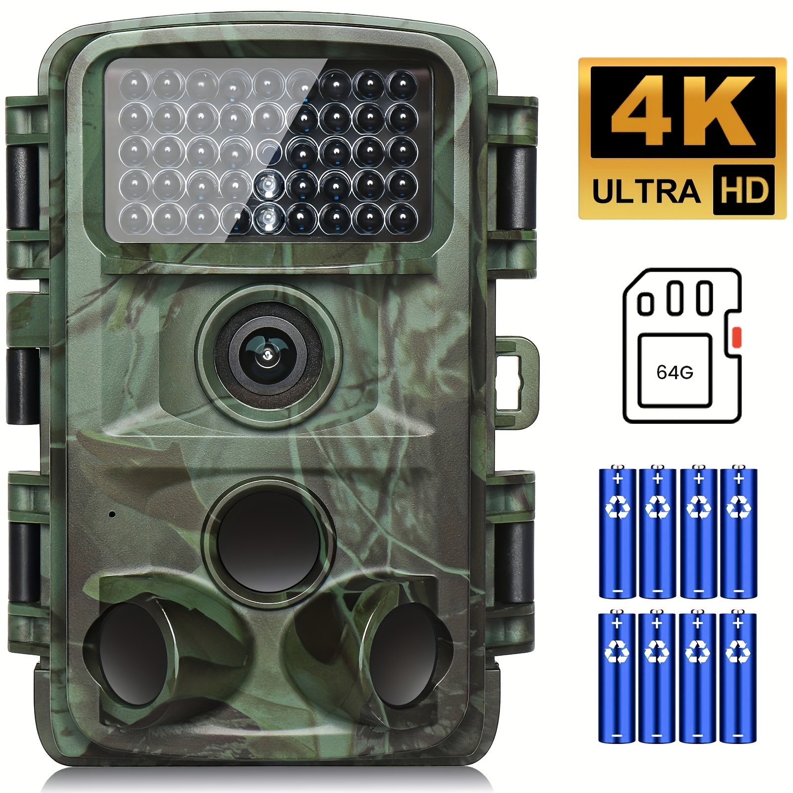 Image of Trail Camera 4k Night Photo Video Multifunction Outdoor Hunting Animal Observation Monitor Hunting Camera