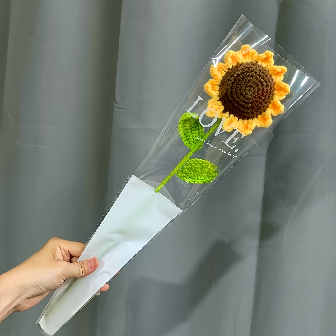 1/2pcs, Handmade Crocheted Sunflower Decoration - Very Beautiful, Looks Great , An Ideal Gift For Labor Day, Teacher's Appreciation Day, Christmas, And Mother's Day