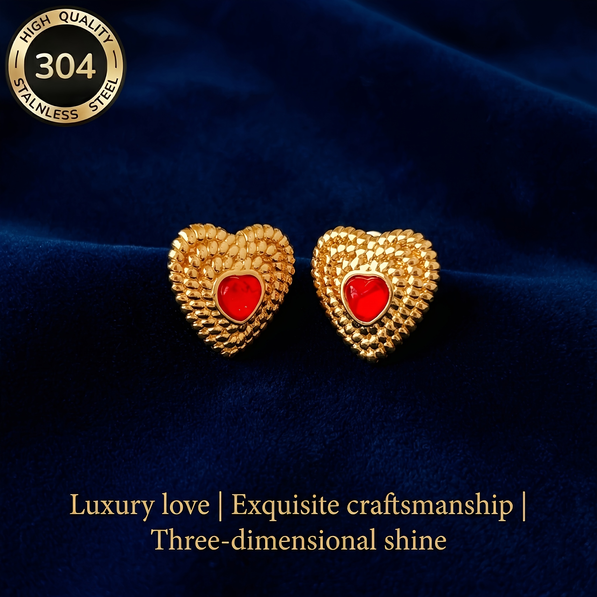Girls' 18K Plated Stainless Steel Hypoallergenic Earrings