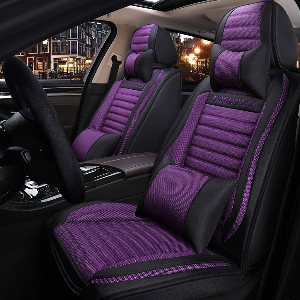 purple car seat covers sold on Temu United States