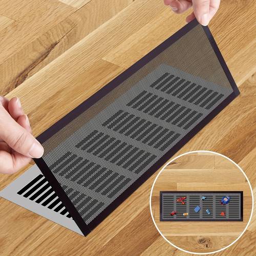 6pcs magnetic vent covers for residential standard floor vent covers 4 x 10 for floor wall and ceiling vent covers rv residential hvac and air conditioning vents black local warehouse