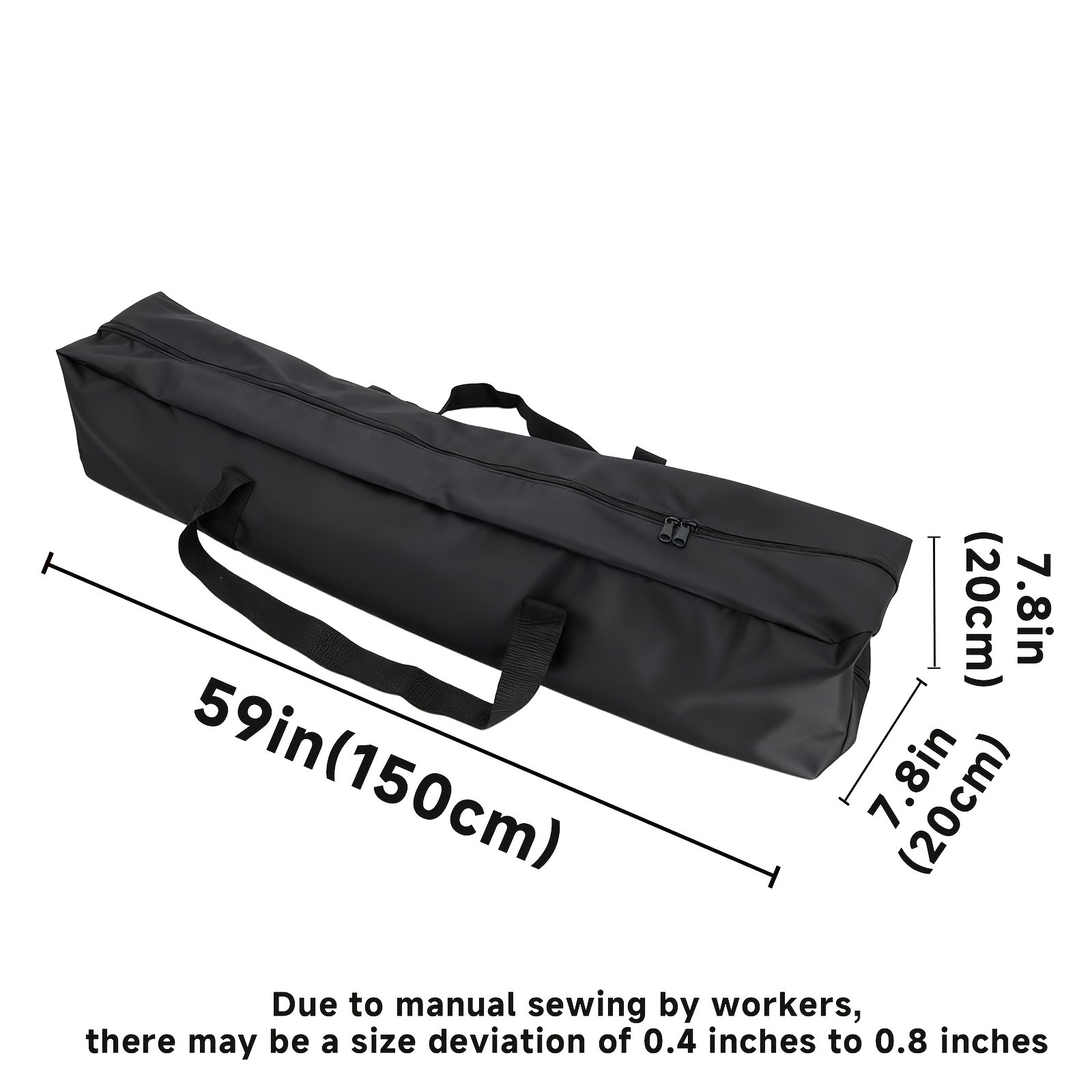 TEMU Heavy-duty Foldable Oxford Cloth Duffel Bag Suitable For Travel, Camping & Outdoor Gear Storage - Large Zippered Storage Bag With Handle Strap
