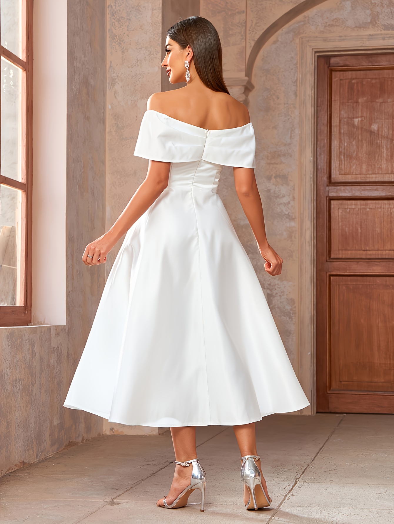 boatneck white dress Elisa Boat Neck Mini Dress – Fleur Elize