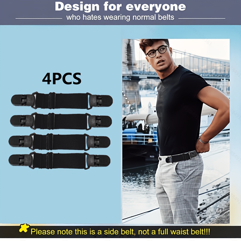 Temu – TEMU 4pcs Pack Of Adjustable Invisible Belts, Elastic Lazy Belts, Suitable For Men And Women, With Jeans And Suit Pants, Hidden Belts