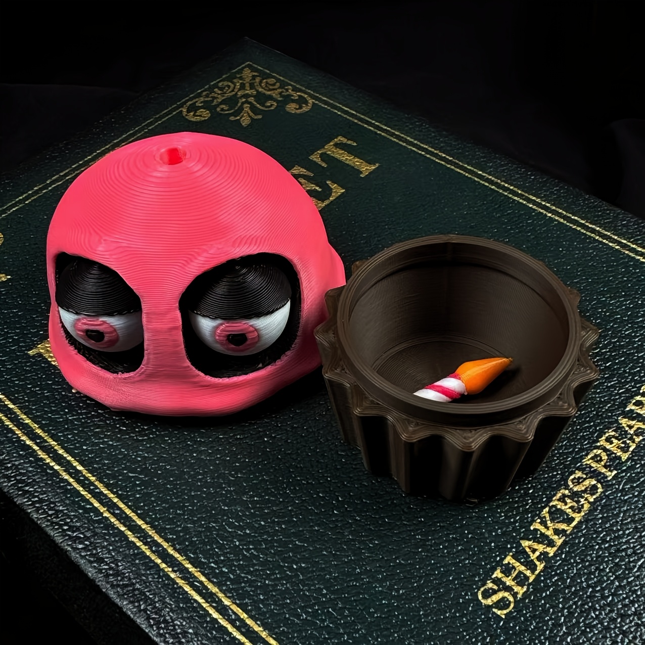TEMU 1pc Gothic Cupcake Sculpture Figurine, 3d Printed, Easter And Halloween Gift, Horror Design, Home Decor, Office Desk Ornament, Collectible Figure, Holiday Gift, Car Decoration
