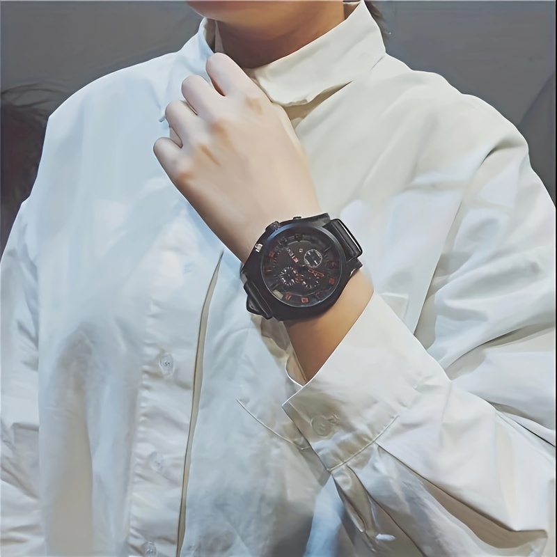 reloj de     y americano para hombres, versión   de moda,   de las fuerzas especiales de policía, reloj de calendario de esfera   para hombres 7