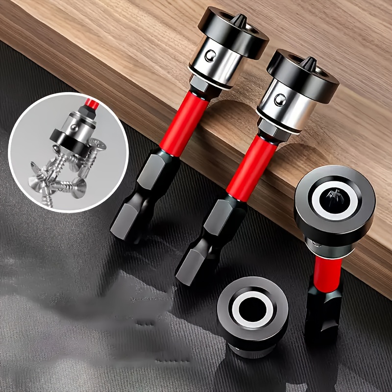 

1pc Multifunctional Screwdriver Head, S2 Steel Magnetic Ring Positioning, Waterproof And Dirt-proof, Suitable For Office Hardwood Floor Installation - Painted And Polished Surface - Single Pack