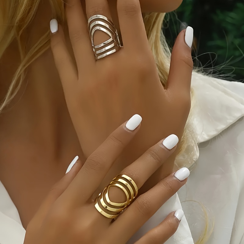 Minimalist Geometric Adjustable Ring