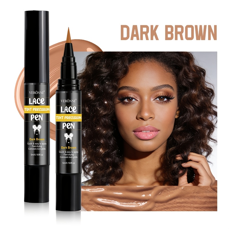 Image of A Hairline Dye Pen In 4 Colors, Designed For Lace Wigs, Allows For Easy Application And Look. It Provides Effortless Coloring, Long-lasting Pigmentation, And A
