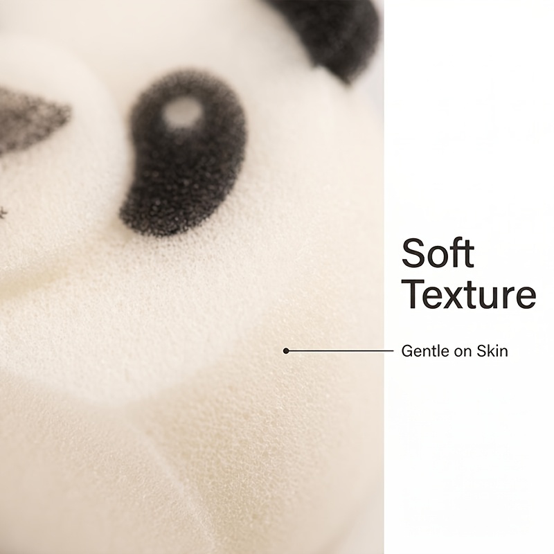Ins-Style Panda Bath Sponge, Soft Exfoliating Cleaning Puff