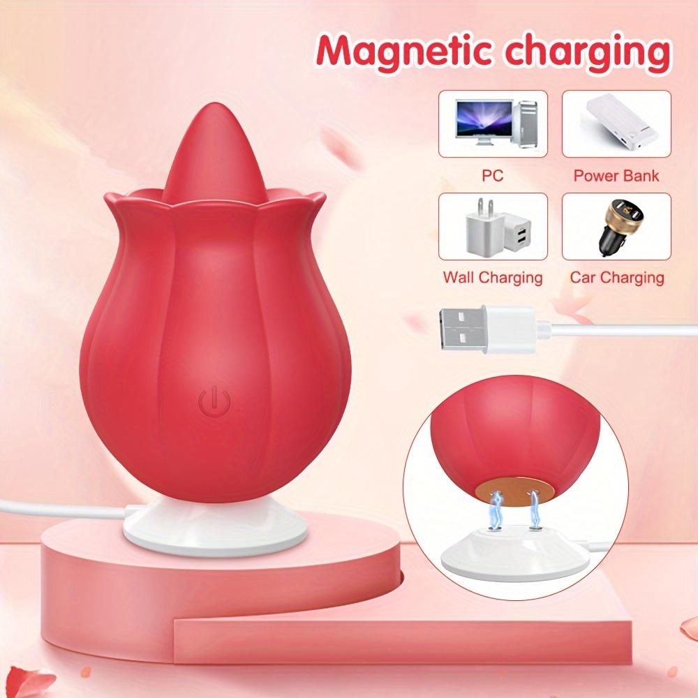 vibromasseur rose vibromasseur raliste langue 10 - Temu