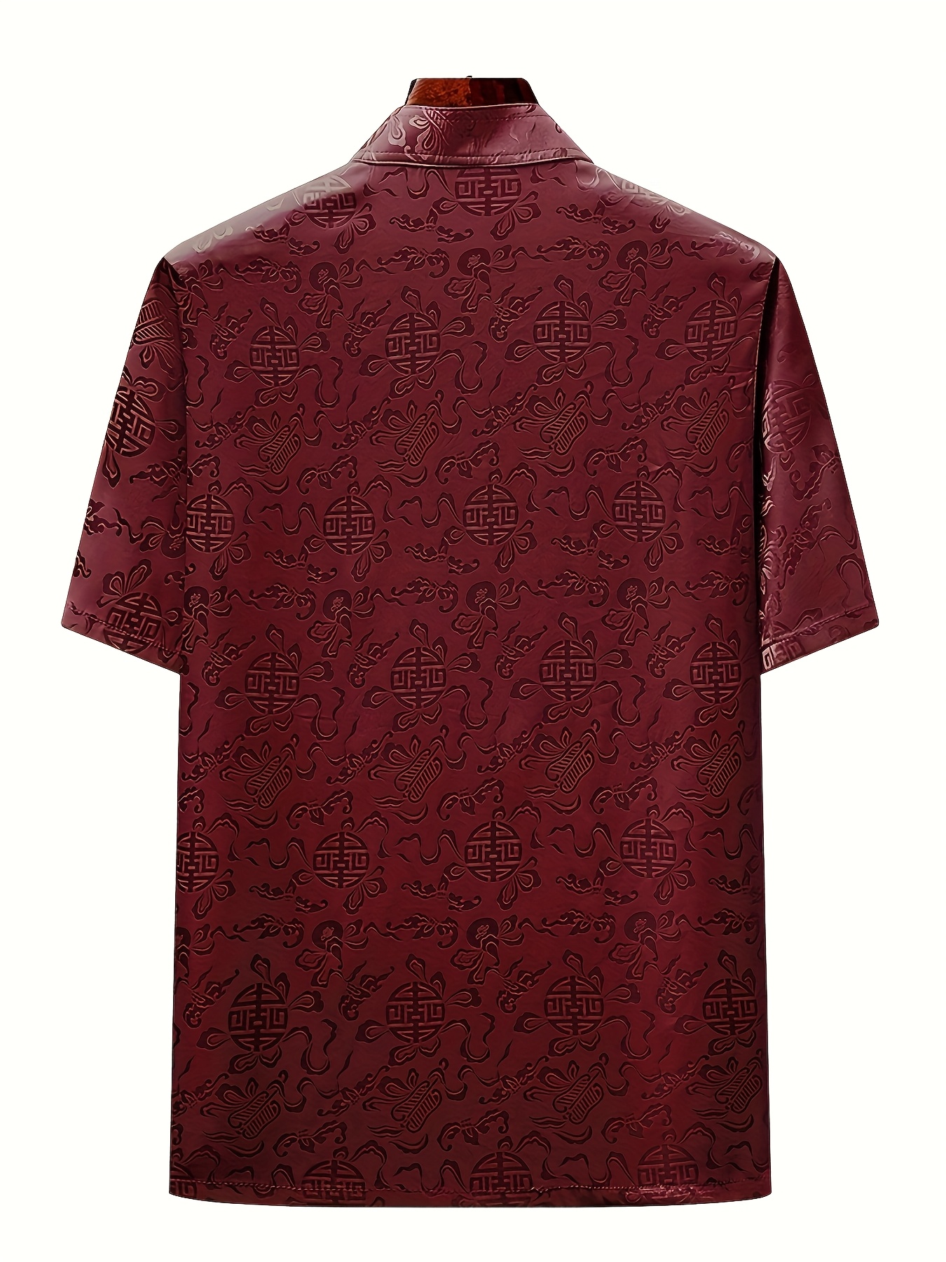 camicia maniche corte in stile tang bottoni top estivo Temu Italy