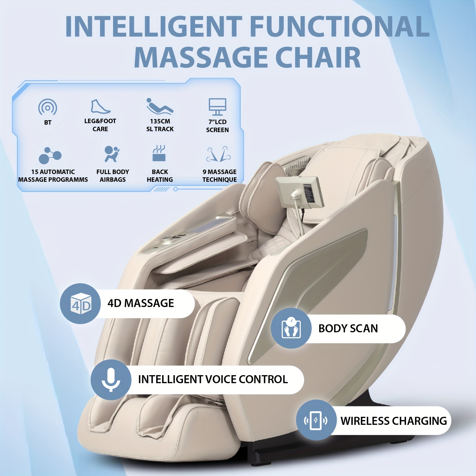 4d full body massage chair zero gravity massage recliner sl track with heat 15 massage   Product details 0