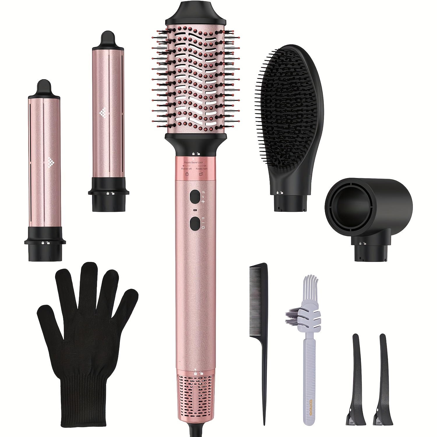 

Professional Hair Dryer Brush With 110, 000 Rpm High-speed Negative Ionic Blow Dryer, Auto Wrap Curlers, Multi Hair Styler For Fast Drying Curling Straightening Volumizing