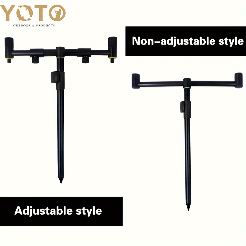 

Yoto 1pc Ground Inserted Fishing Rod Bracket, Adjustable/non-adjustable Folding Fishing Pole Holder