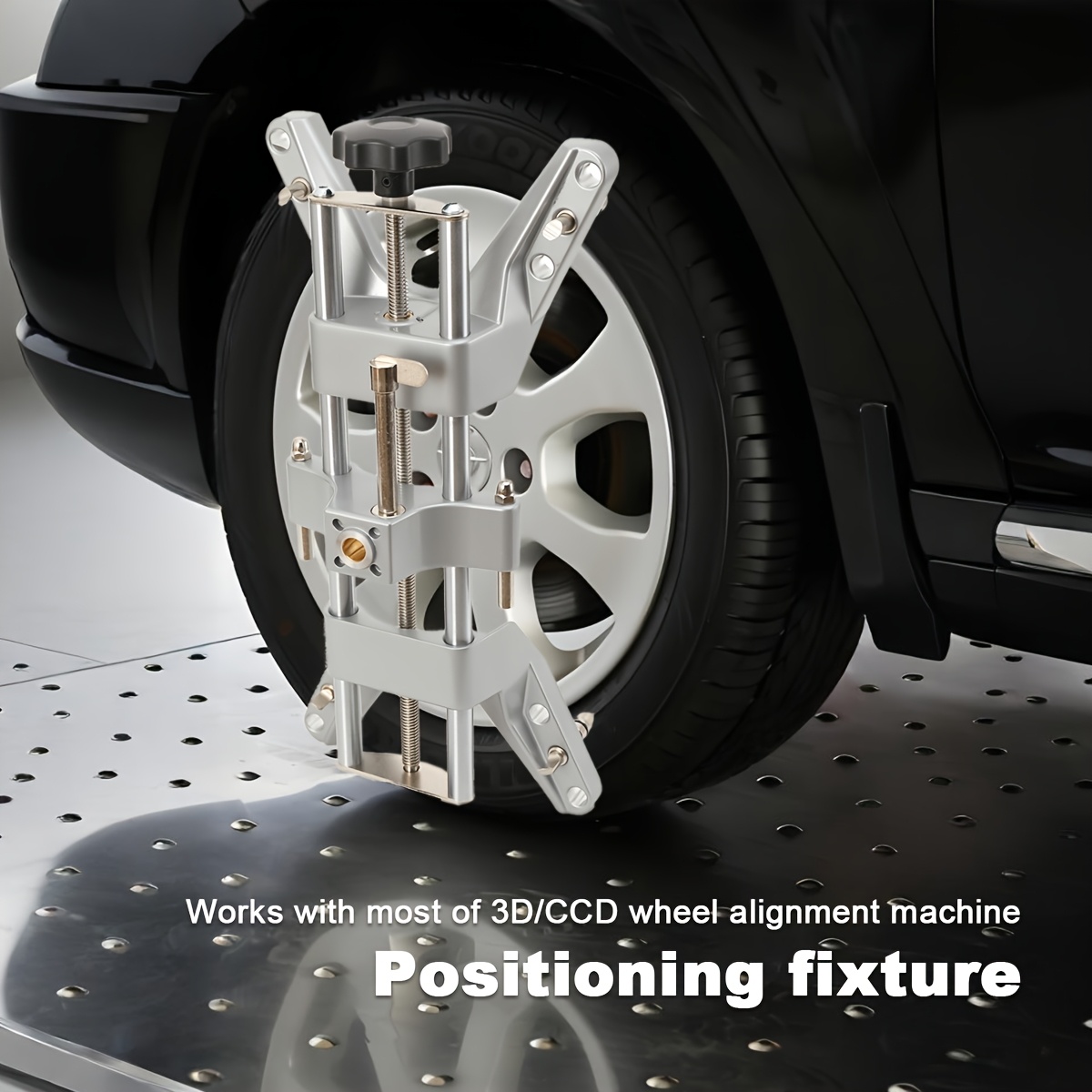 Universal Wheel Clamp and Magnetic Adapter for Wheel Alignment