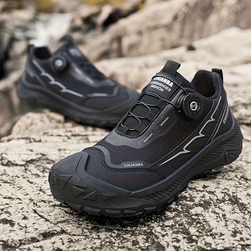 Image of [sneakers] Men's Fashion Breathable Athletic Shoes - Casual Retro Style Thick Sole Height Increasing Shoes, Twist Closure Wear
