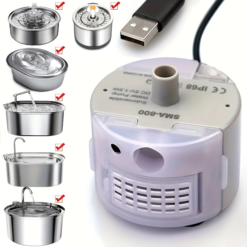TEMU Replacement Pump For 108oz/3.2l Automatic Pet Water Fountain For Cats
