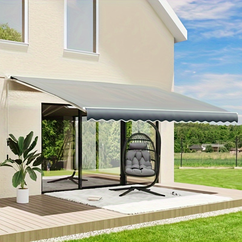 

Homiflex 13' X 8' Patio Retractable Awning, Sun Shade Shelter Cover Patio Canopy