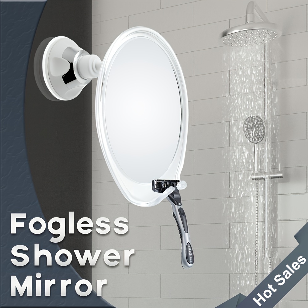 

Fogless Shower Shaving Mirror With Suction Cup And Holder, , Wall Mount, Animal-themed, Varnished Plastic , Unscented, For Glass & Other Smooth Surfaces