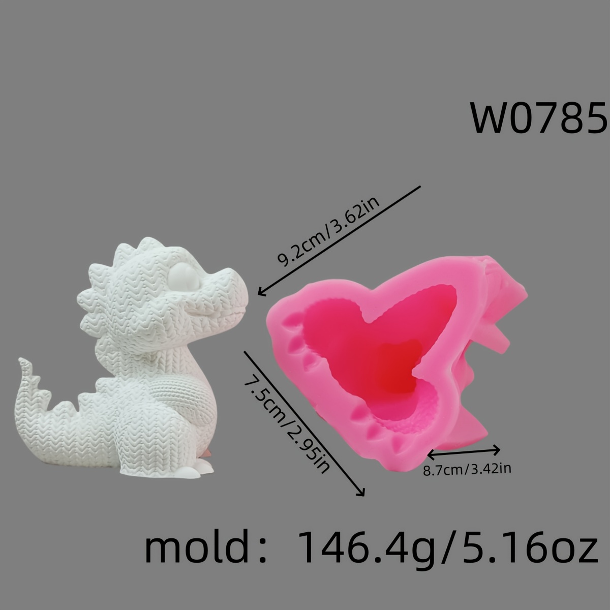 Image of Resin Casting Molds Weaving Dinosaurs 3d Decorative Silicone Mold Diy Candle Silicone Mold Gypsum Decorative Silicone Mold Home Decoration Epoxy Resin Mold W0785