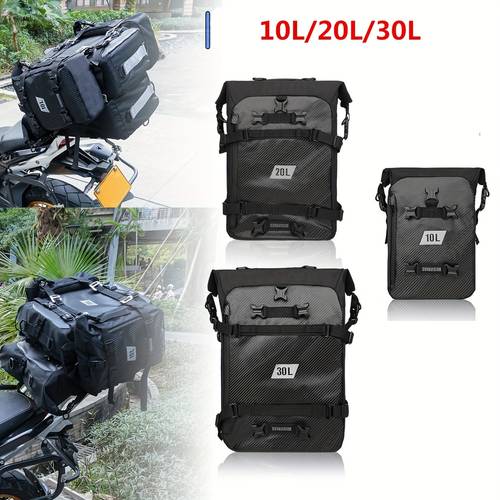 10l 20l 30l motorcycle tail bag large capacity durable high quality pannier with adjustable straps multiple compartments for street touring motorcycles touring gear sleek motorcycle bag durable construction motorcycle accessories
