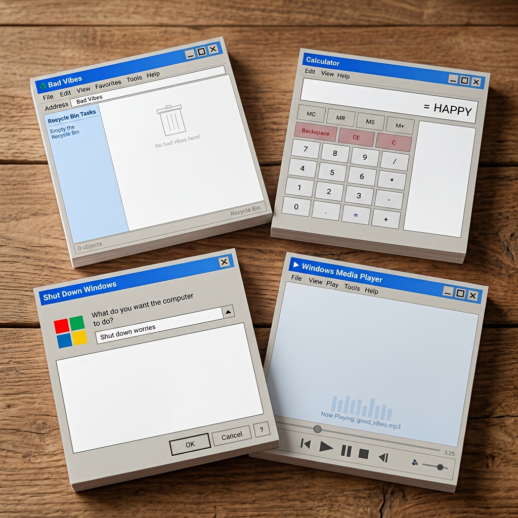 TEMU Set Of 4 Retro-style Sticky Notes Featuring , Each With 200 Sheets Sized 3x3 Inches. Vintage Computer Memo Pads Embody Y2k Aesthetics, Making
