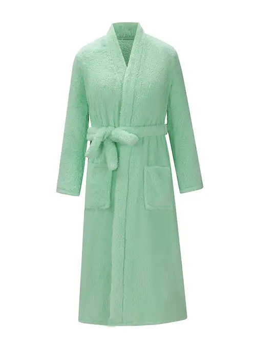 floor length dressing gowns australia Dusty Rose Velvet Wrap Robe: Luxury Floor Length Dressing Gown with Pockets and Waist Tie
