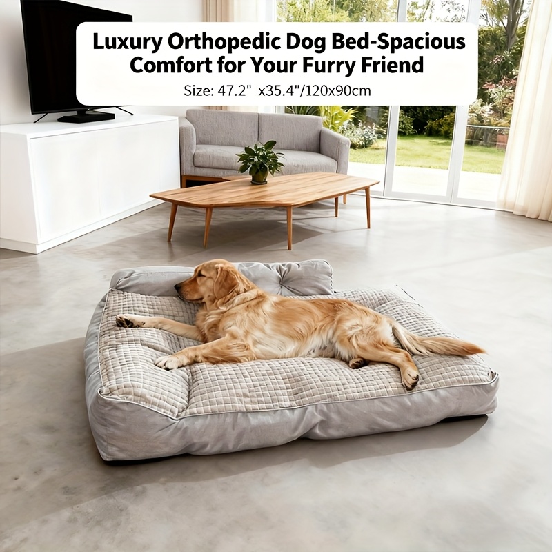 TEMU Large Plush Universal Pet Sofa For Dogs, Suitable For . A Comfortable And Warm Dog Sofa With Raised , Easy To Clean And Machine Washable. This