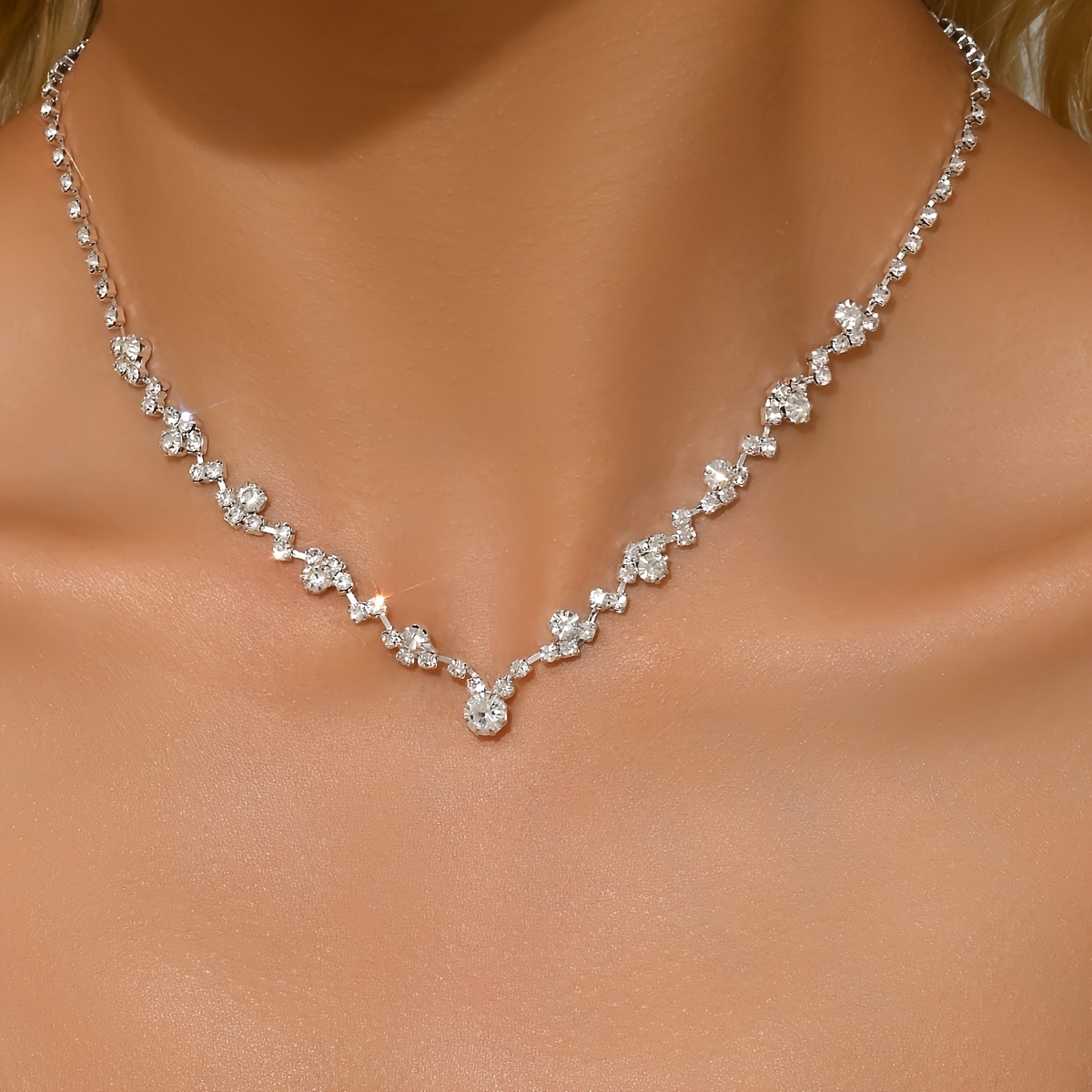 TEMU 1 collar de cadena simple para mujer, joyería adecuada para uso diario