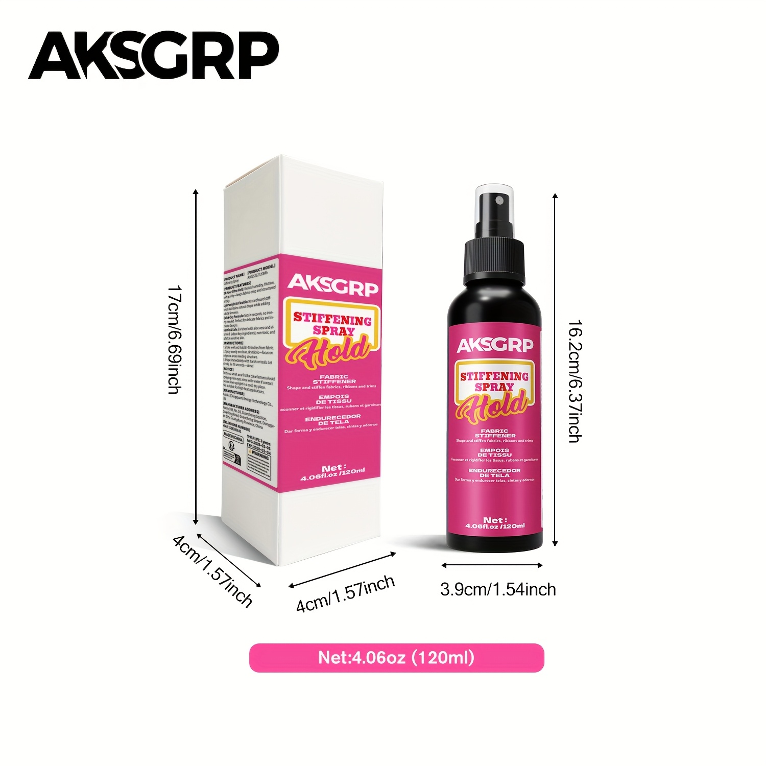 Strong Fabric Shaping Spray! Water-based, And Odorless. On For , Suitable For Hats, Bags, And Projects. Long-lasting Shaping Without Rebound