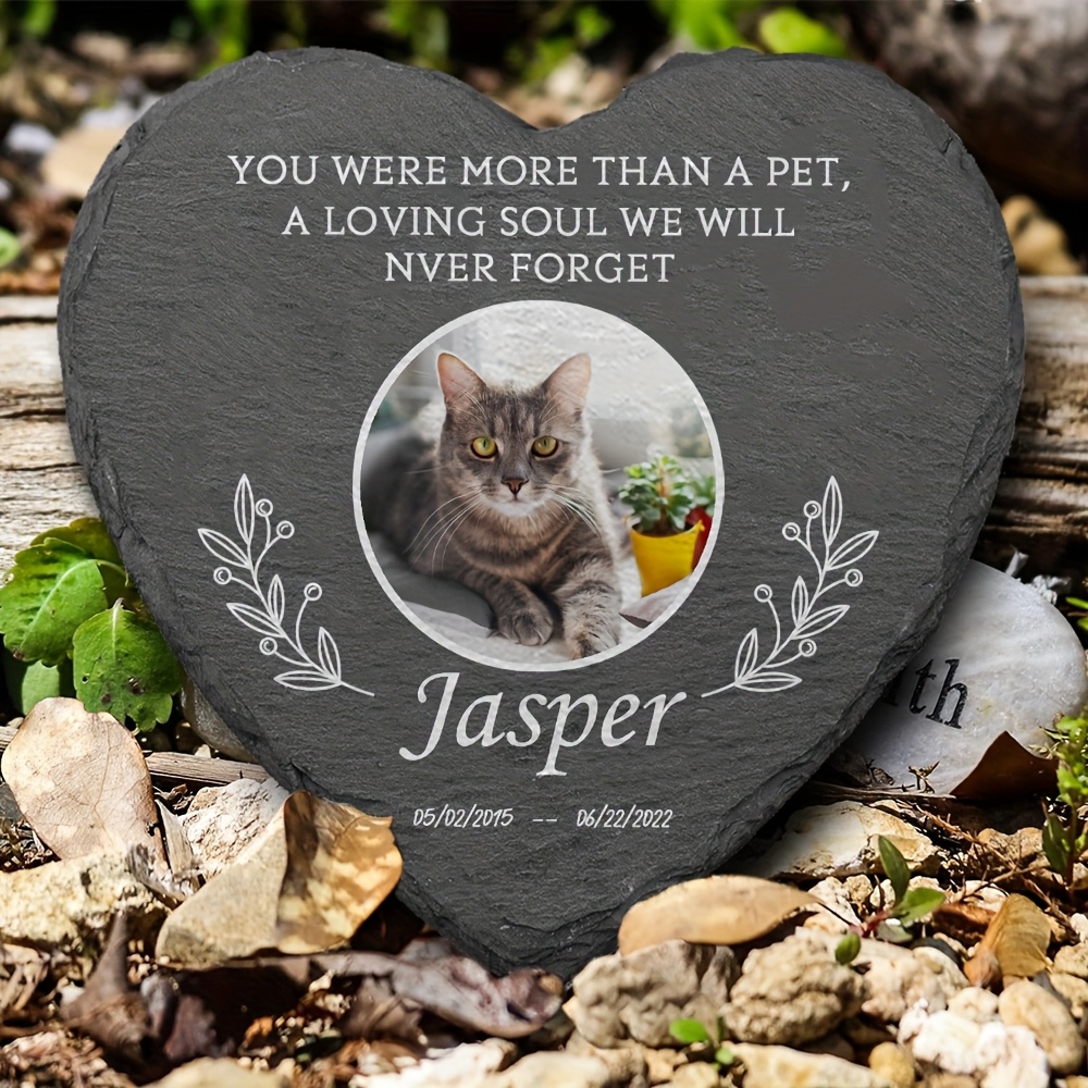 TEMU A Personalized Custom Memorial Stone With A Stand. Cat Memorial Stone. Pet Dog Gift. Cat Memorial Gift. Suitable For Indoor And Outdoor Use.