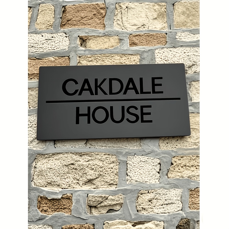 TEMU Personalized Custom Modern 3d Relief Acrylic Door Sign | Street Address Identifier | Yard Door Number | Store Sign, Optional | Universal For